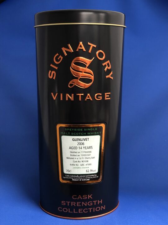 Glenlivet 2006 14 Years Bottled by Signatory 62.9%